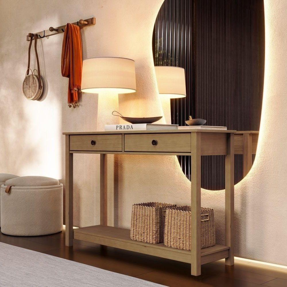 Essence Solid Taeda Wood Console Table