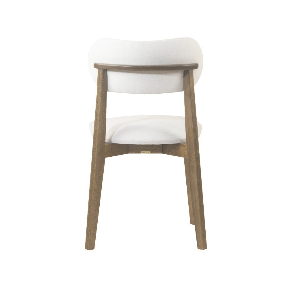 Lunna Set of 4 Upholstered Dining Chairs, Off White Linen