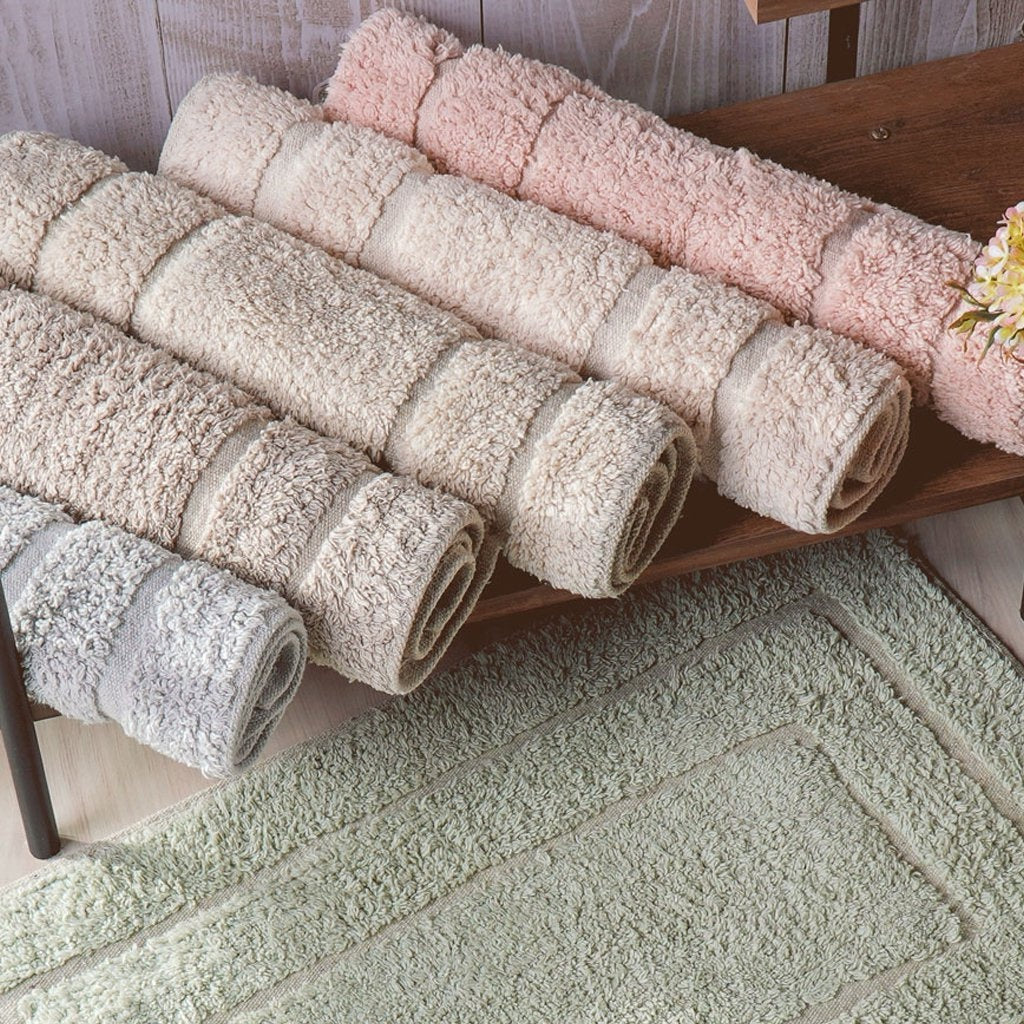 4-Piece 100% Cotton Bath Mat Set, Brown