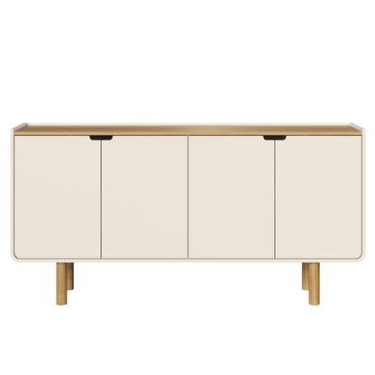 Aura 4-Door Buffet with Wood Legs