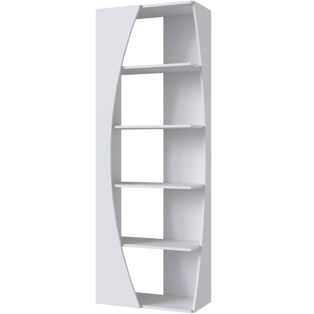 5-Shelf Multipurpose Bookcase, White