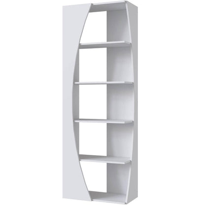 5-Shelf Multipurpose Bookcase, White