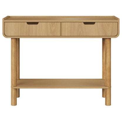 Aura 2-Drawer Console Table with Solid Wood Legs