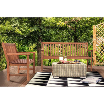 Recanto 2-Seater Garden Bench, Jatoba