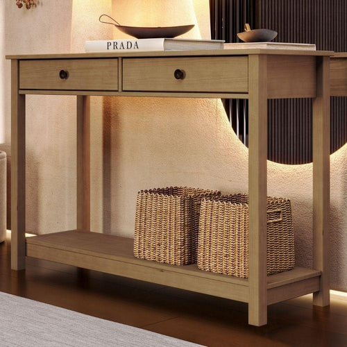 Essence Solid Taeda Wood Console Table