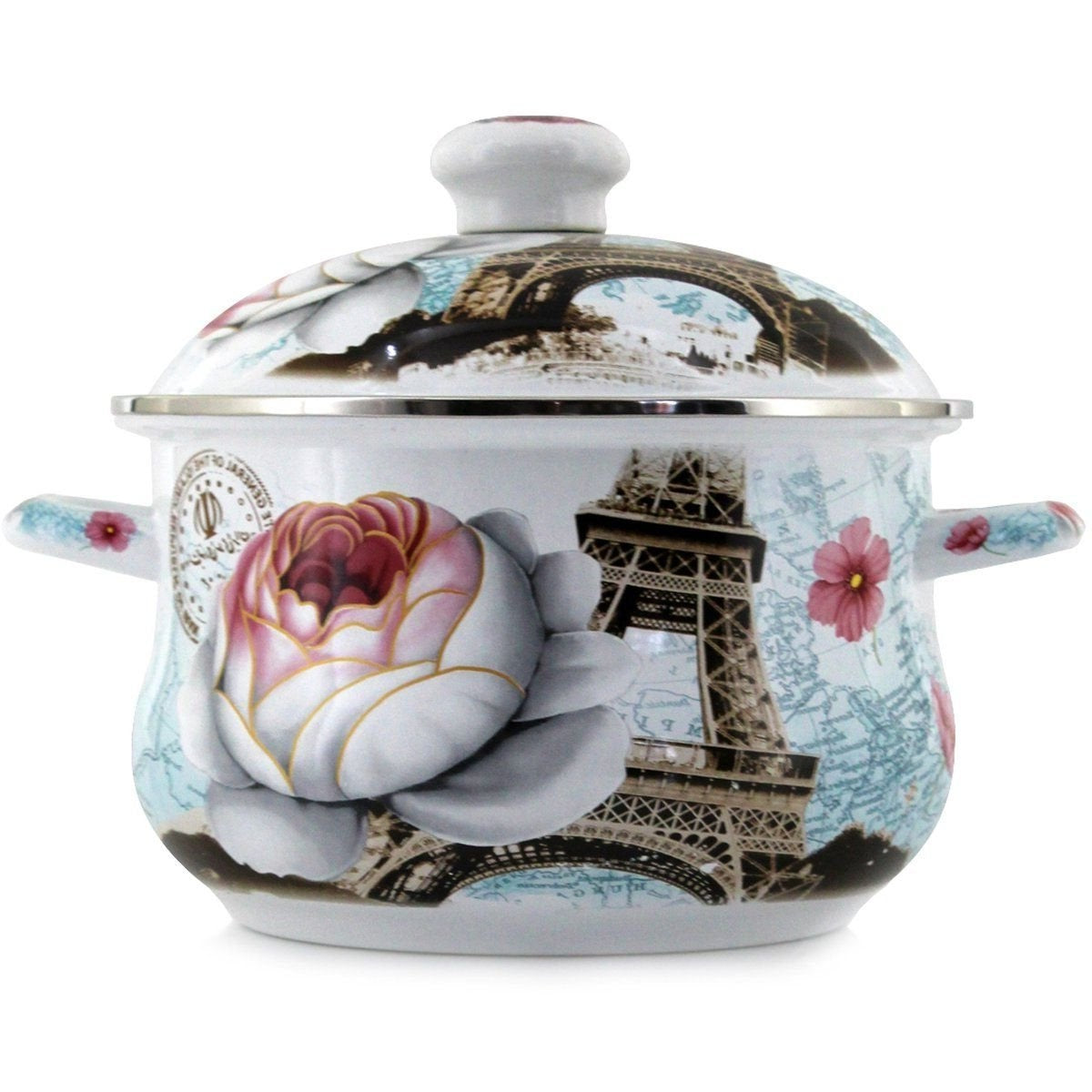 Paris 2-Piece Enameled Steel Pot Set, 22 cm