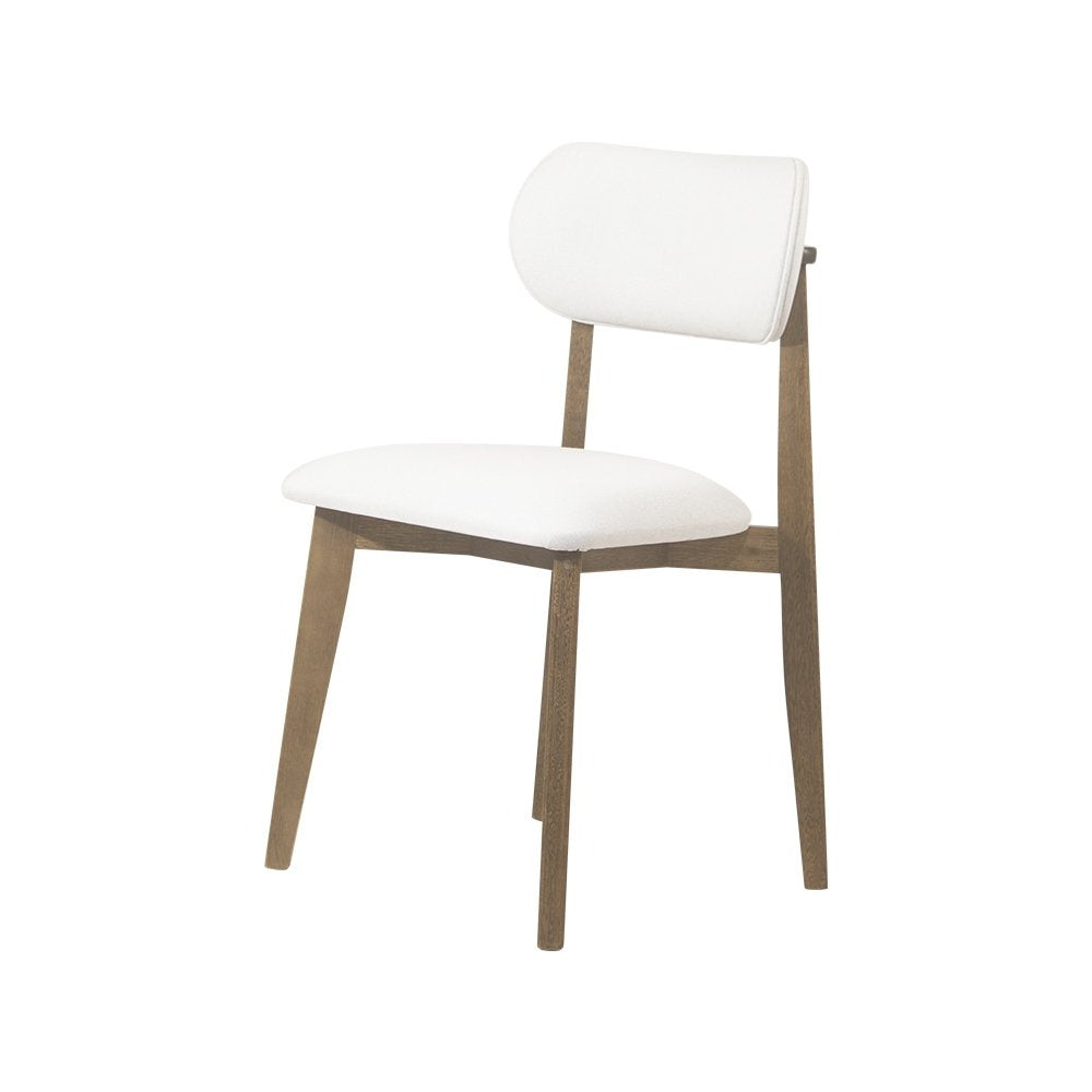 Lunna Set of 4 Upholstered Dining Chairs, Off White Linen