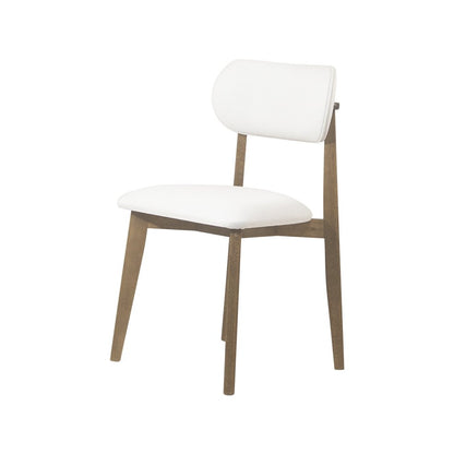 Lunna Set of 4 Upholstered Dining Chairs, Off White Linen