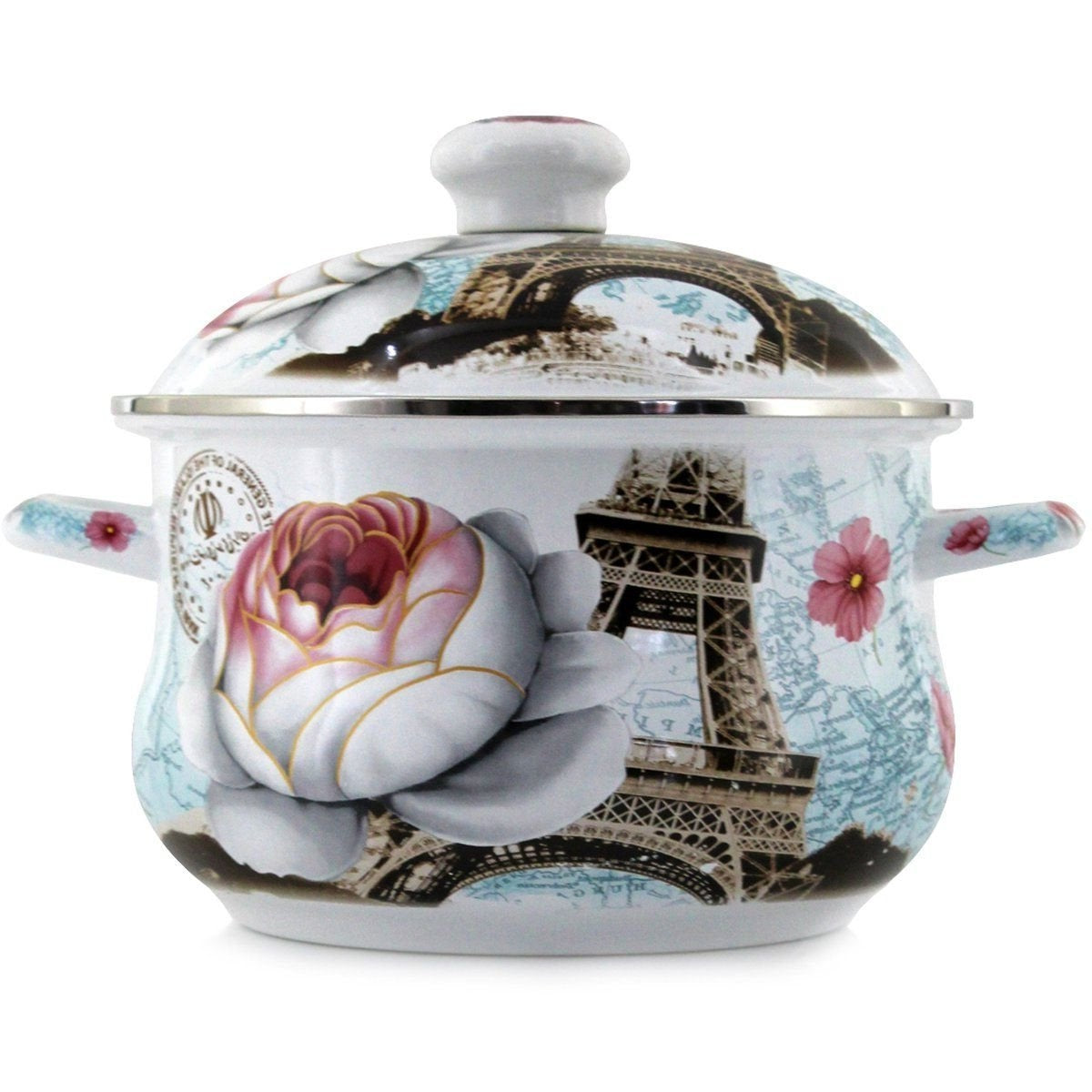 Paris 2-Piece Enameled Steel Pot Set, 22 cm