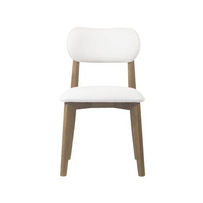 Lunna Set of 4 Upholstered Dining Chairs, Off White Linen
