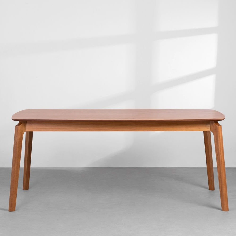 Lala Rectangular Dining Table Set with 6 Nord Chairs, American Oak