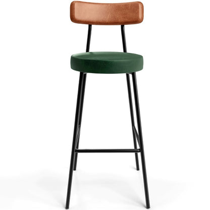 Milano High Bar Stool, Camel and Moss Green