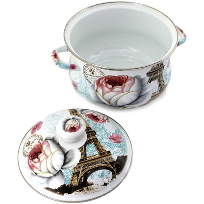 Paris 2-Piece Enameled Steel Pot Set, 22 cm