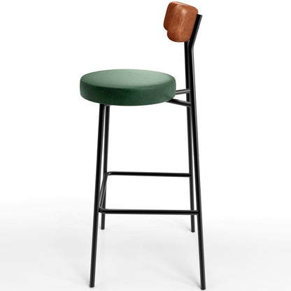 Milano High Bar Stool, Camel and Moss Green