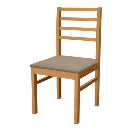 Elisa Solid Wood Dining Set with 6 Linen Chairs