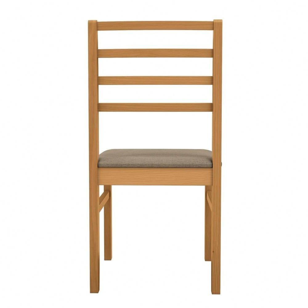 Elisa Solid Wood Dining Set with 6 Linen Chairs