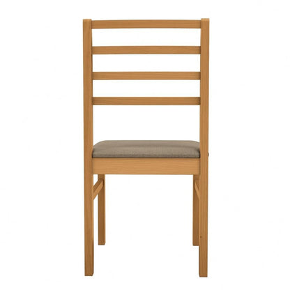 Elisa Solid Wood Dining Set with 6 Linen Chairs