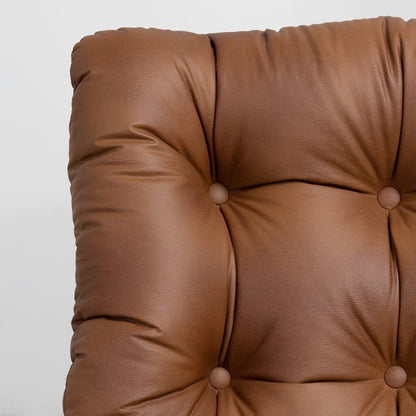 Costela Lounge Chair and Ottoman Set, Caramel