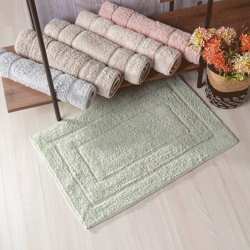 4-Piece 100% Cotton Bath Mat Set, Brown