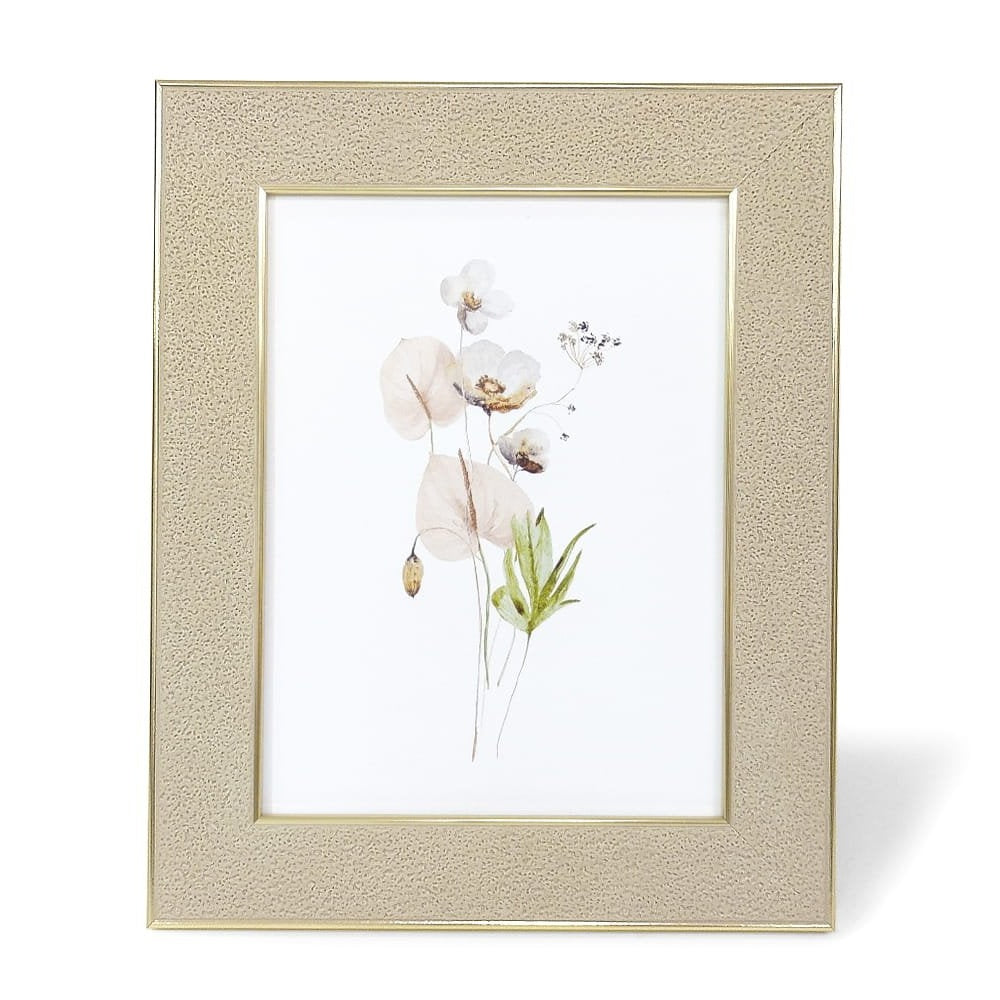 Textured Decorative Photo Frame with Glass, 6 in x 8 in