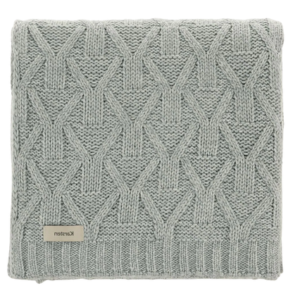 Roman Acrylic Knitted Bed Runner, Mist