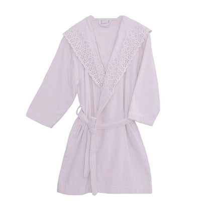 Crystal 100% Cotton Bathrobe, Pink, Size S