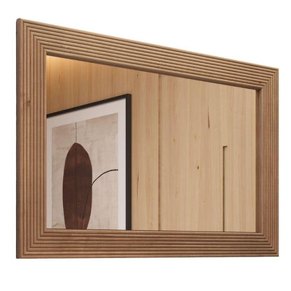 Taeda Solid Wood Framed Mirror, 47.2 in x 31.5 in