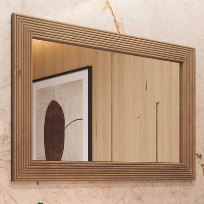 Taeda Solid Wood Framed Mirror, 47.2 in x 31.5 in