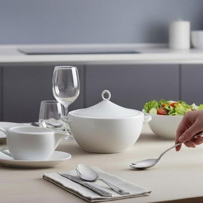 Broadway White 42-Piece Porcelain Dinnerware Set