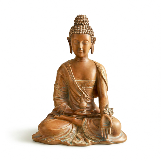 Budd Gold Buddha Decorative Statue, 11.4 in