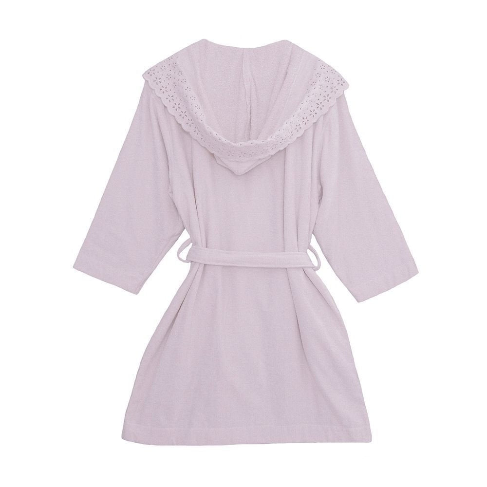 Crystal 100% Cotton Bathrobe, Pink, Size S