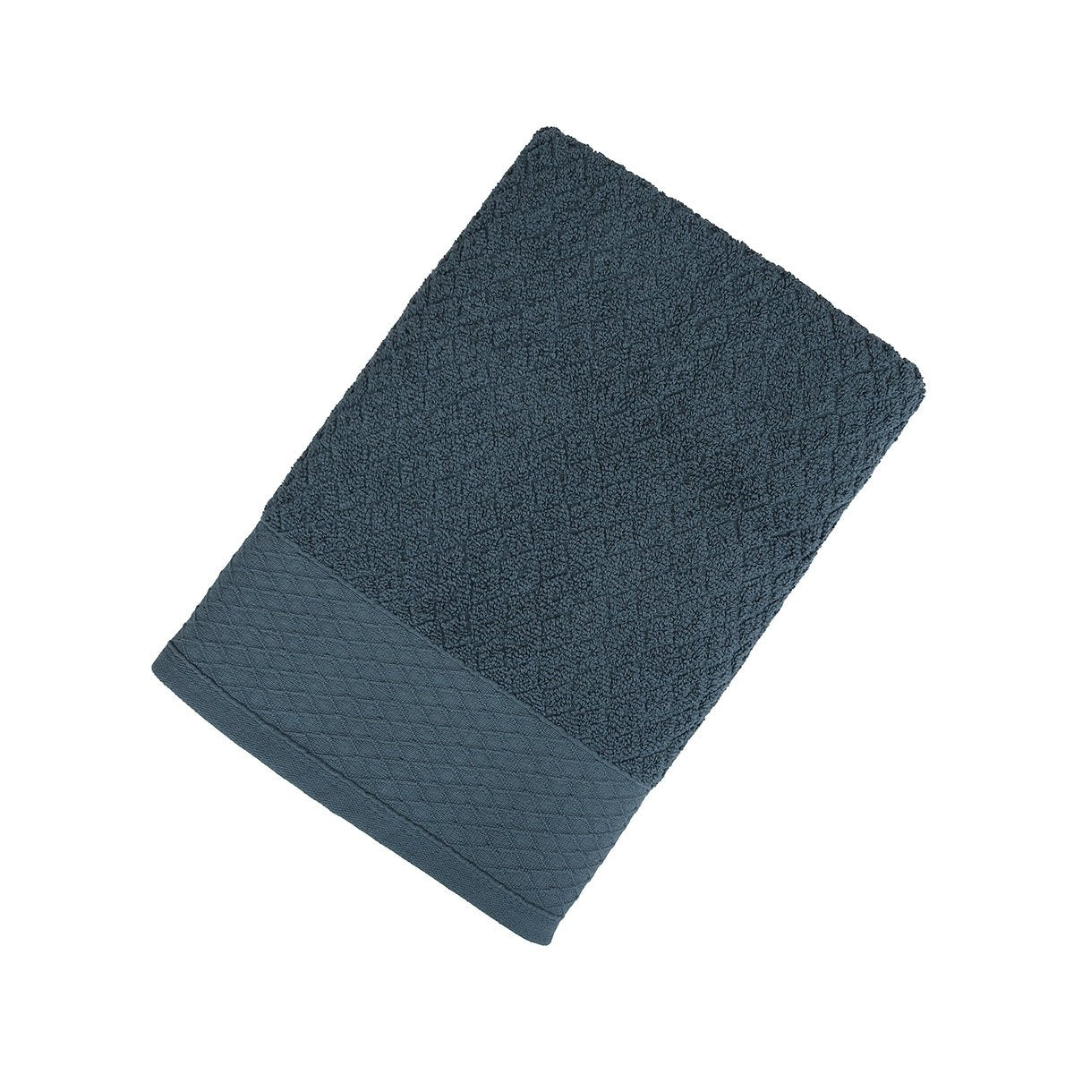 Capri 4-Piece Combed Cotton Towel Set, Blue/Terracotta
