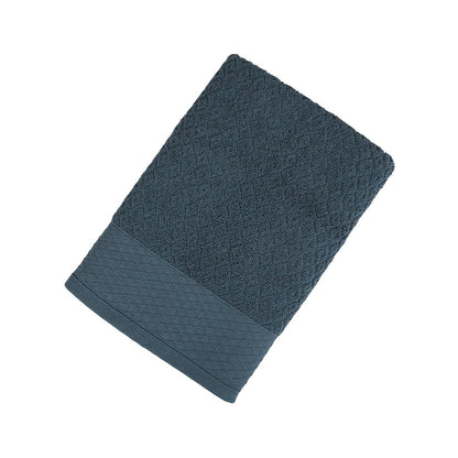 Capri 4-Piece Combed Cotton Towel Set, Blue/Terracotta