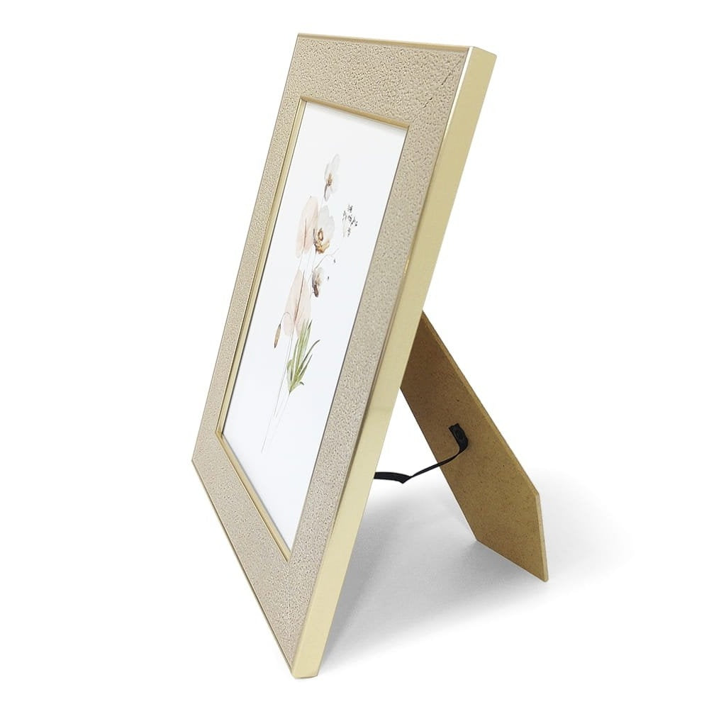 Textured Decorative Photo Frame with Glass, 6 in x 8 in