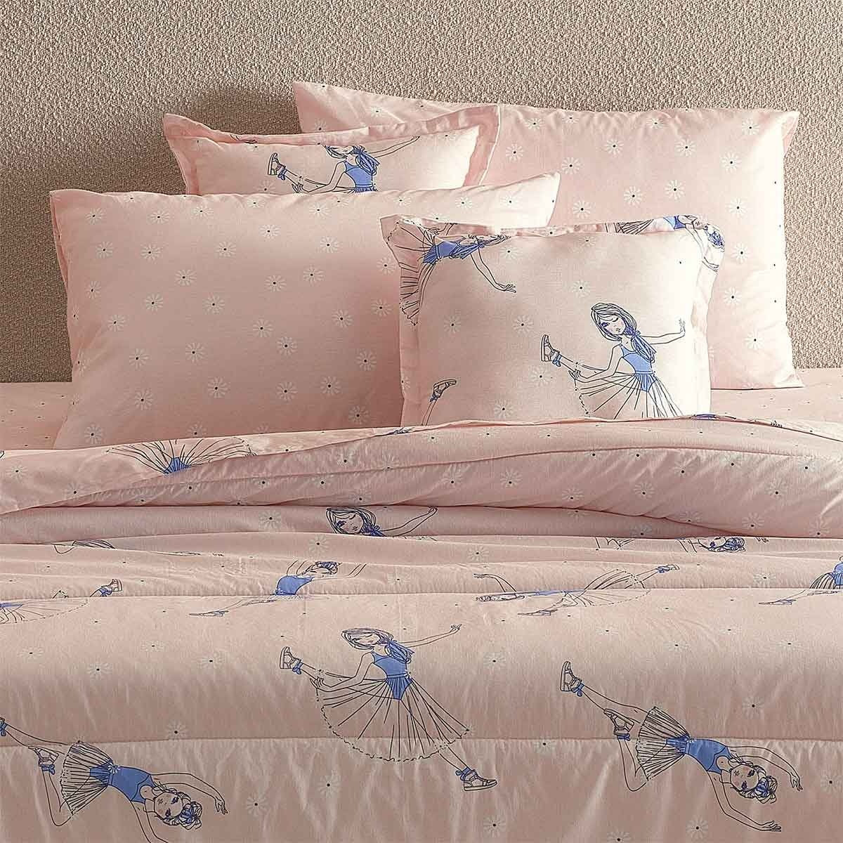 Ballerina & Daisies 100% Cotton Kids' Twin Sheet Set