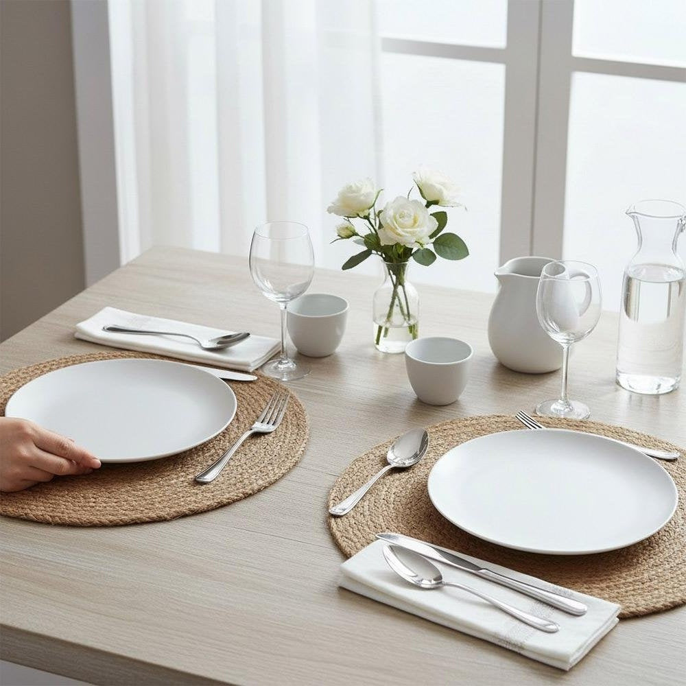 Broadway White 42-Piece Porcelain Dinnerware Set