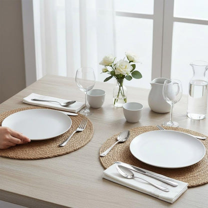 Broadway White 42-Piece Porcelain Dinnerware Set
