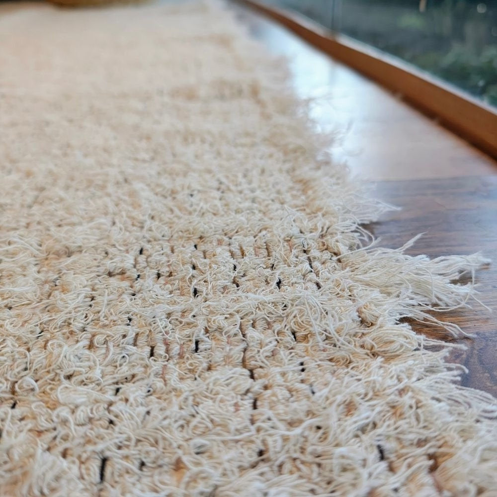 Ravena Handmade Cotton Area Rug, Natural & Caramel, 78.7 in x 98.4 in