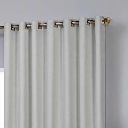 Celine 100% Blackout Curtain for Rod, Gray, 118 in x 106 in