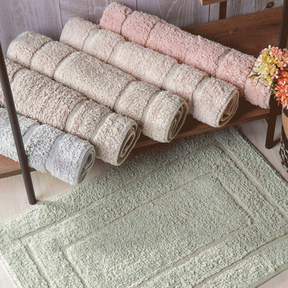 4-Piece 100% Cotton Bath Mat Set, Brown
