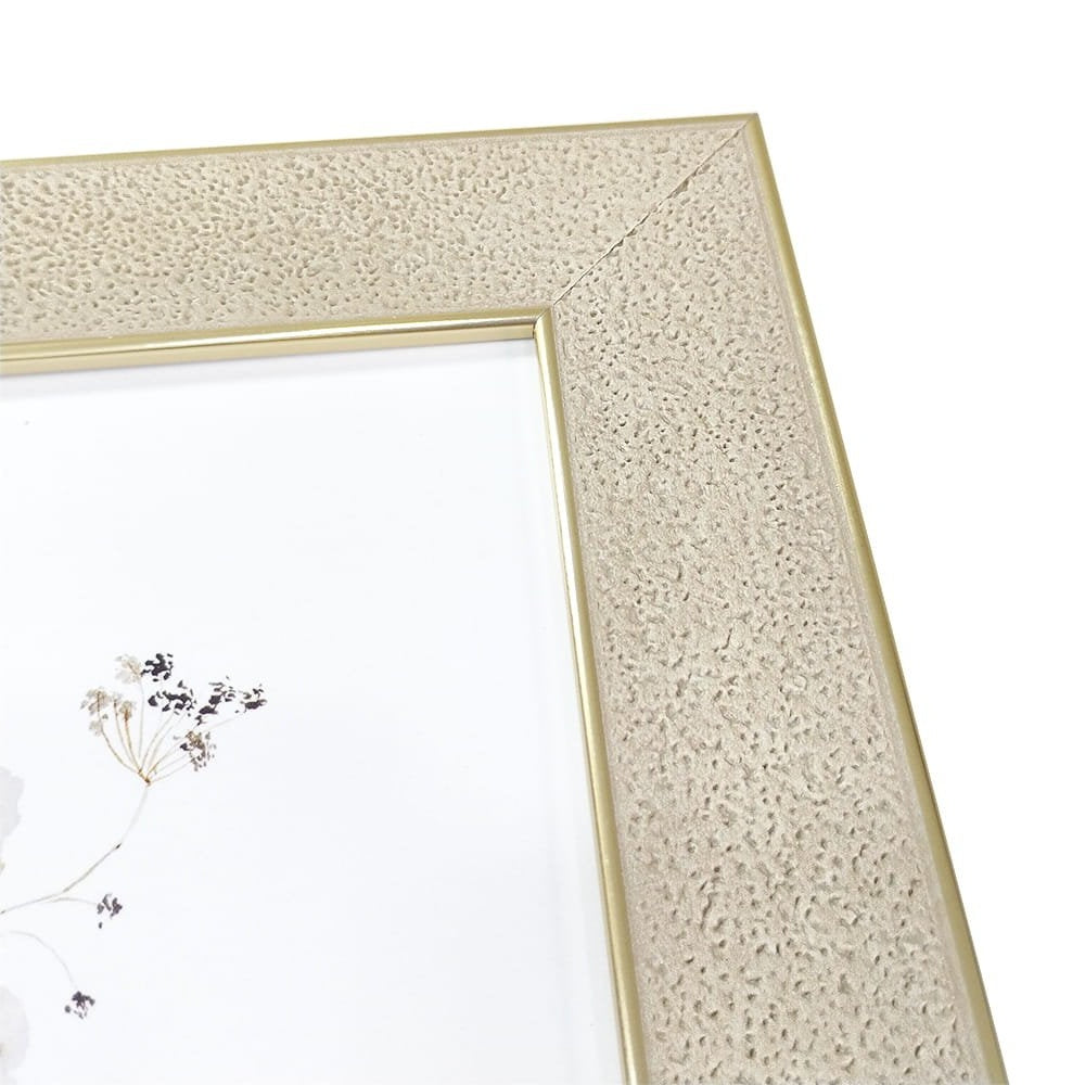 Textured Decorative Photo Frame with Glass, 6 in x 8 in
