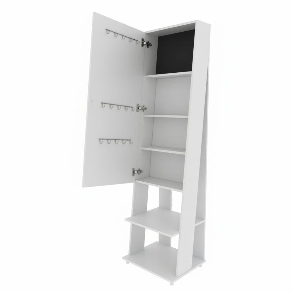 Rectangular Floor Mirror with Shelves & Accessory Organizer