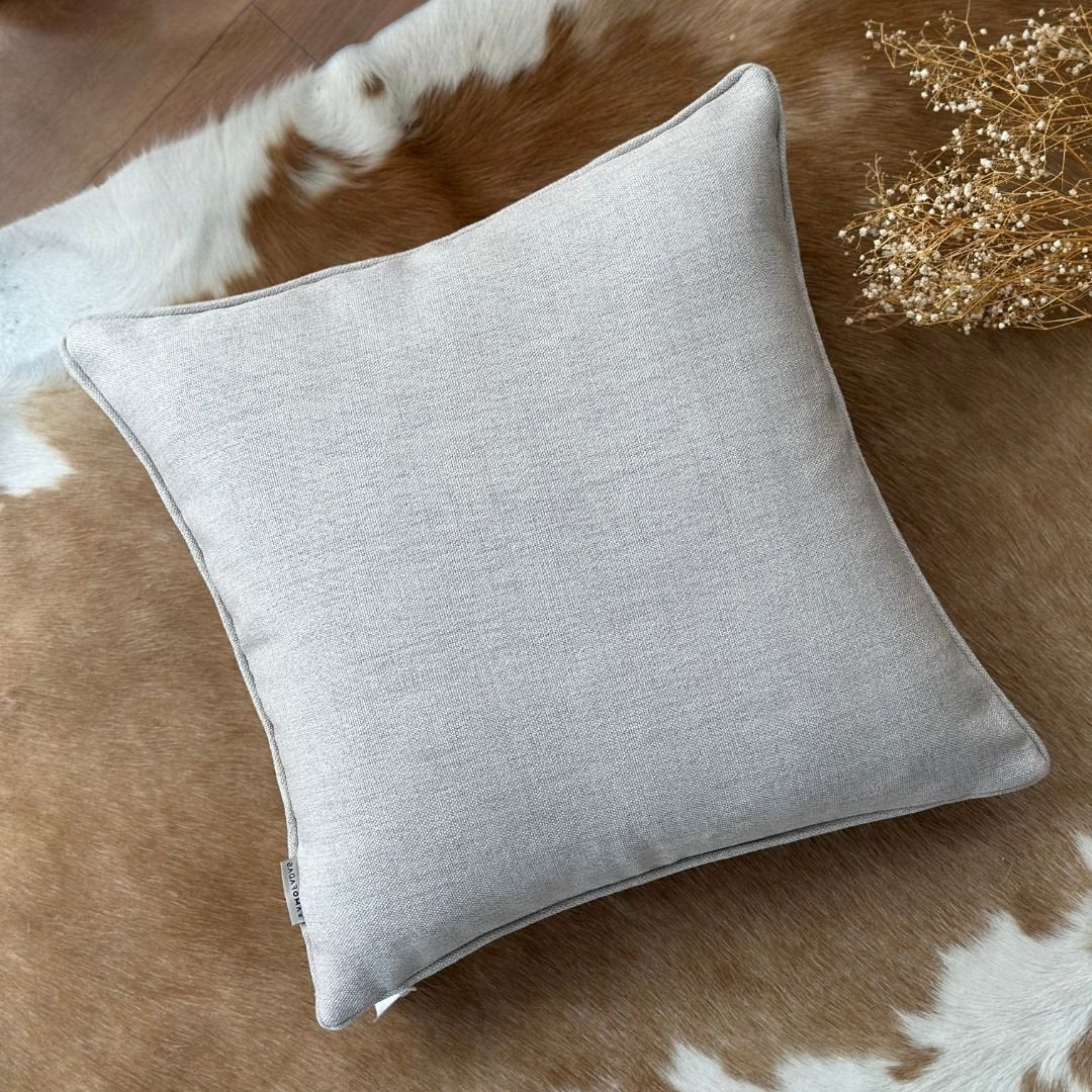 5-Piece Veneto Linen-Look Pillow Cover Set, Tonal Colors