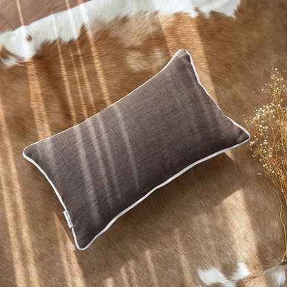 5-Piece Veneto Linen-Look Pillow Cover Set, Tonal Colors