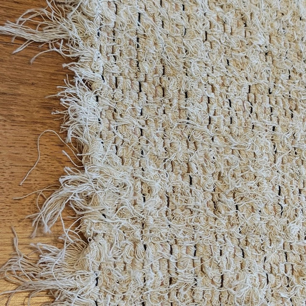 Ravena Handmade Cotton Area Rug, Natural & Caramel, 78.7 in x 98.4 in