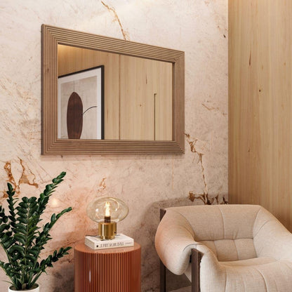 Taeda Solid Wood Framed Mirror, 47.2 in x 31.5 in
