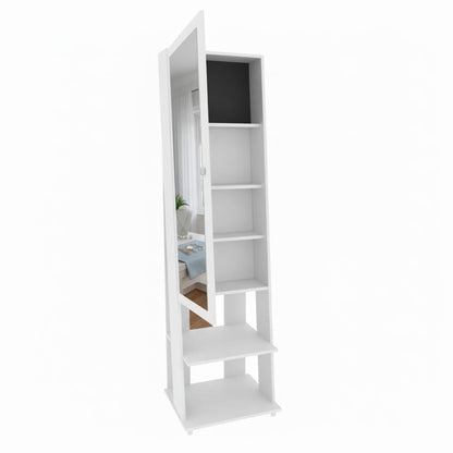 Rectangular Floor Mirror with Shelves & Accessory Organizer