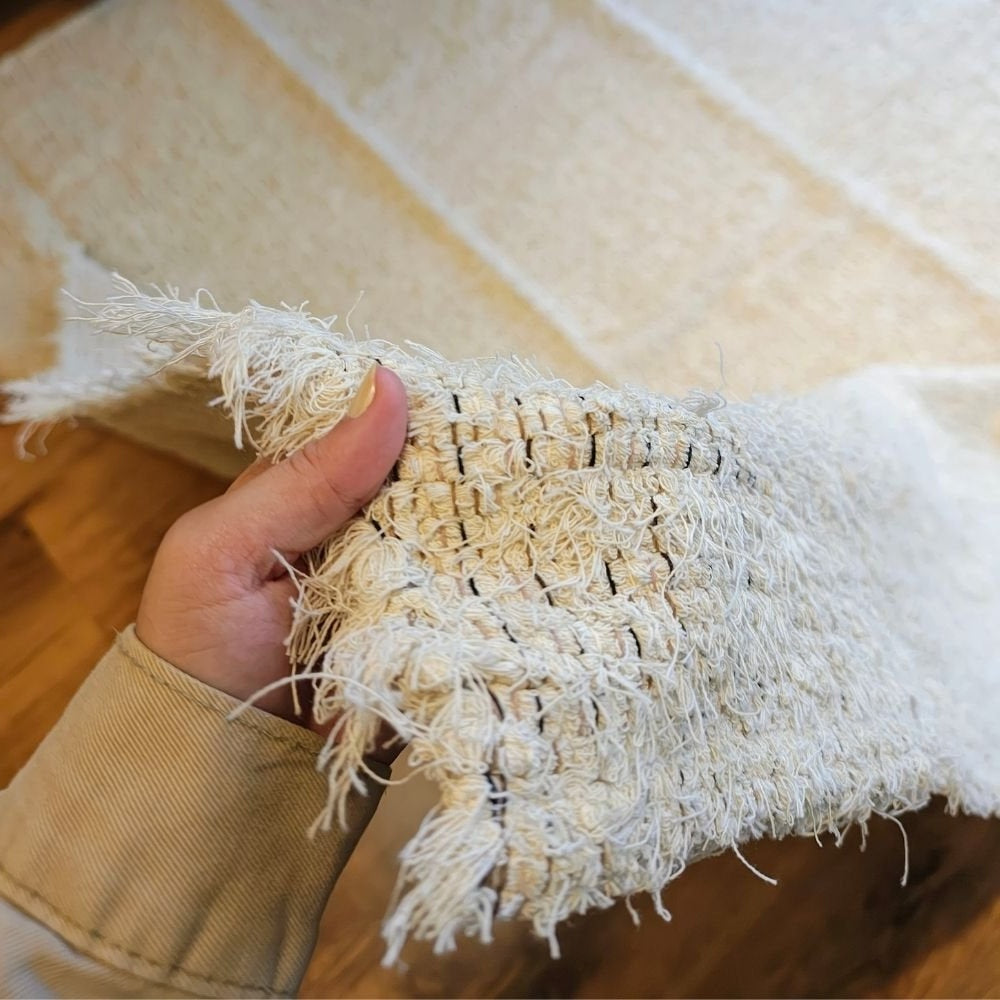 Ravena Handmade Cotton Area Rug, Natural & Caramel, 78.7 in x 98.4 in